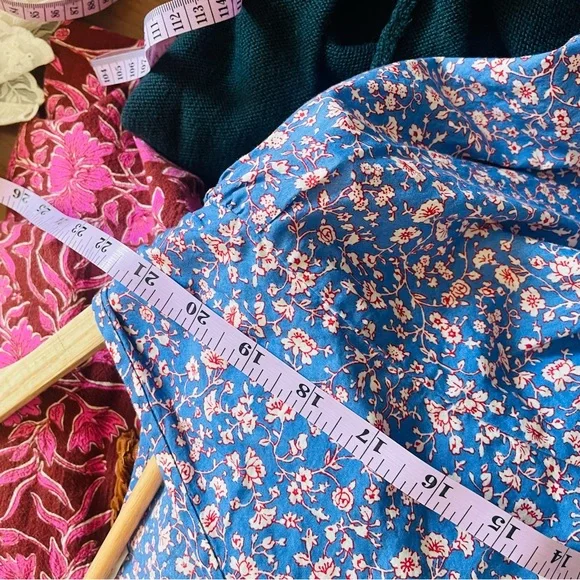 Madewell Blue Floral Puff Sleeve Top - Picture 10 of 11